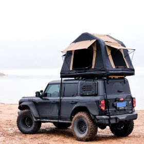Newly Designed 4x4 Off Road Car Roof Top Tent Amphibious Inflatable Tent For Camping (With Ladder, Two Tone Style, Khaki & Black)