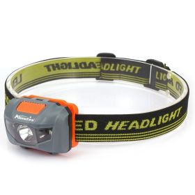 Alone Fire HP30 3W Red White LED Lightweight Light; AAA Battery Headlamp; Portable Headlight For Outdoor Fishing Camping & Climbing (Items: White, Color: Gray)