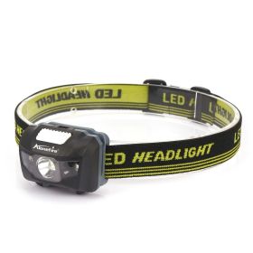 Alone Fire HP30 3W Red White LED Lightweight Light; AAA Battery Headlamp; Portable Headlight For Outdoor Fishing Camping & Climbing (Items: White, Color: Black)