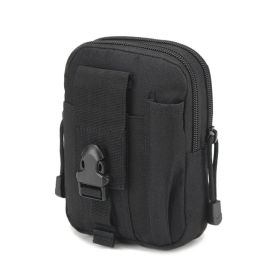 Waist Pouch; Portal Waist Bag For Camping; Travel; Running (Color: Black)