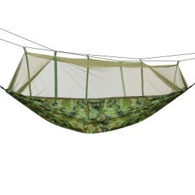 600lbs. Load 2 Person Hammock with Mosquito Net, Outdoor Hiking & Camping Hammock. Portable, Nylon Hanging Swinging Bed. (Color: Camouflage)