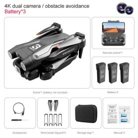 2022 NEW Mini Drone 4K HD Camera Optical Flow Positioning 2.4G Wifi Picture Transfer Drone profesional (Color: Black 4K 3B)