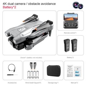 2022 NEW Mini Drone 4K HD Camera Optical Flow Positioning 2.4G Wifi Picture Transfer Drone profesional (Color: Gray 4K 2B)