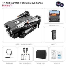 2022 NEW Mini Drone 4K HD Camera Optical Flow Positioning 2.4G Wifi Picture Transfer Drone profesional (Color: Black 4K 1B)