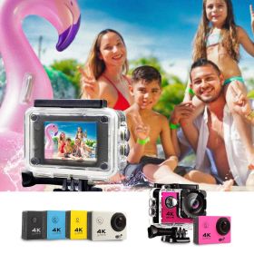WiFi  4K Waterproof action sport camera (Colors: pinik)