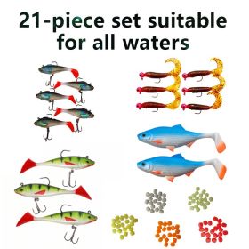 Paddle Tail Swimbait with jig Hook, Fishing Lures for Bass Trout Swimbaits, Soft Fishing Lures jig Heads, Slow Sinking Bait for Freshwater Saltwater (size: 001PACK1)