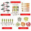 Paddle Tail Swimbait with jig Hook, Fishing Lures for Bass Trout Swimbaits, Soft Fishing Lures jig Heads, Slow Sinking Bait for Freshwater Saltwater