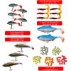 Paddle Tail Swimbait with jig Hook, Fishing Lures for Bass Trout Swimbaits, Soft Fishing Lures jig Heads, Slow Sinking Bait for Freshwater Saltwater